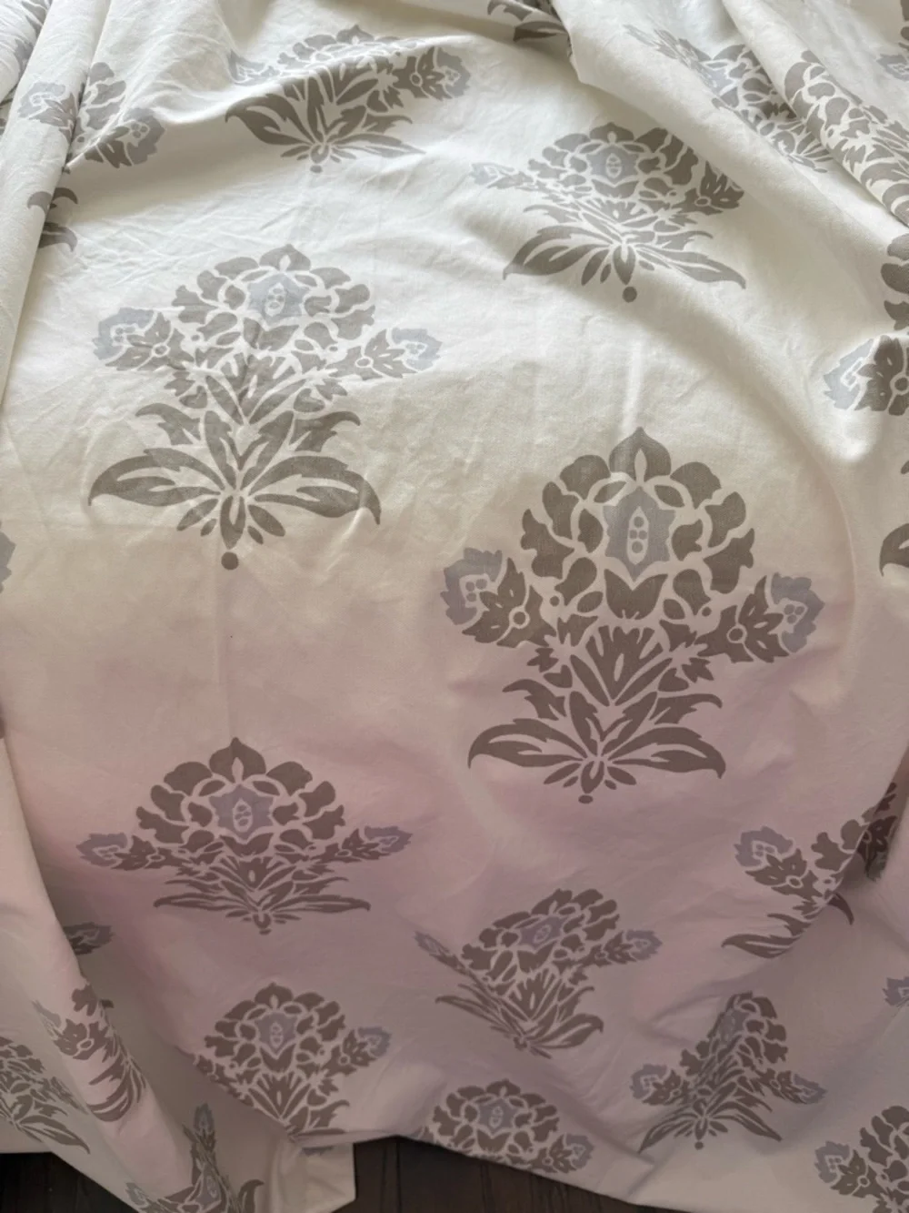 SERENA & LILY 100% Cotton Block Print Shower Curtain 72”x72” Portugal